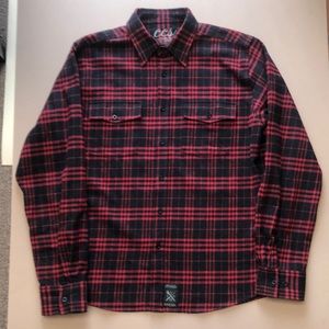 CCS medium red and black mens flannel